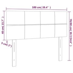 Sängynpääty, tummanharmaa, 100x5x78/88cm, kangas hinta ja tiedot | Sängyt | hobbyhall.fi