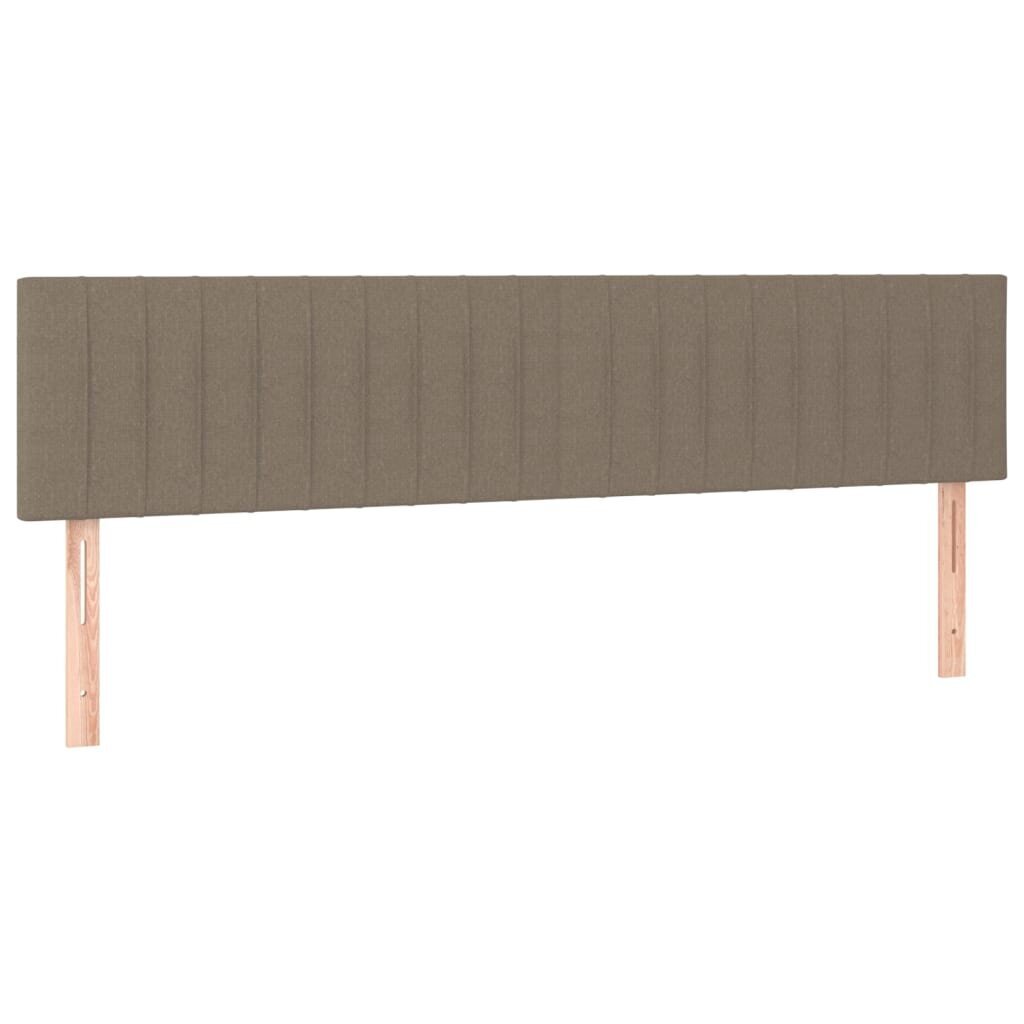 Sängynpääty, 2 kpl, taupe, 80x5x78/88cm, kangas hinta ja tiedot | Sängyt | hobbyhall.fi