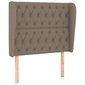 Sängynpääty korvilla, taupe, 93x23x118/128cm, kangas hinta ja tiedot | Sängyt | hobbyhall.fi