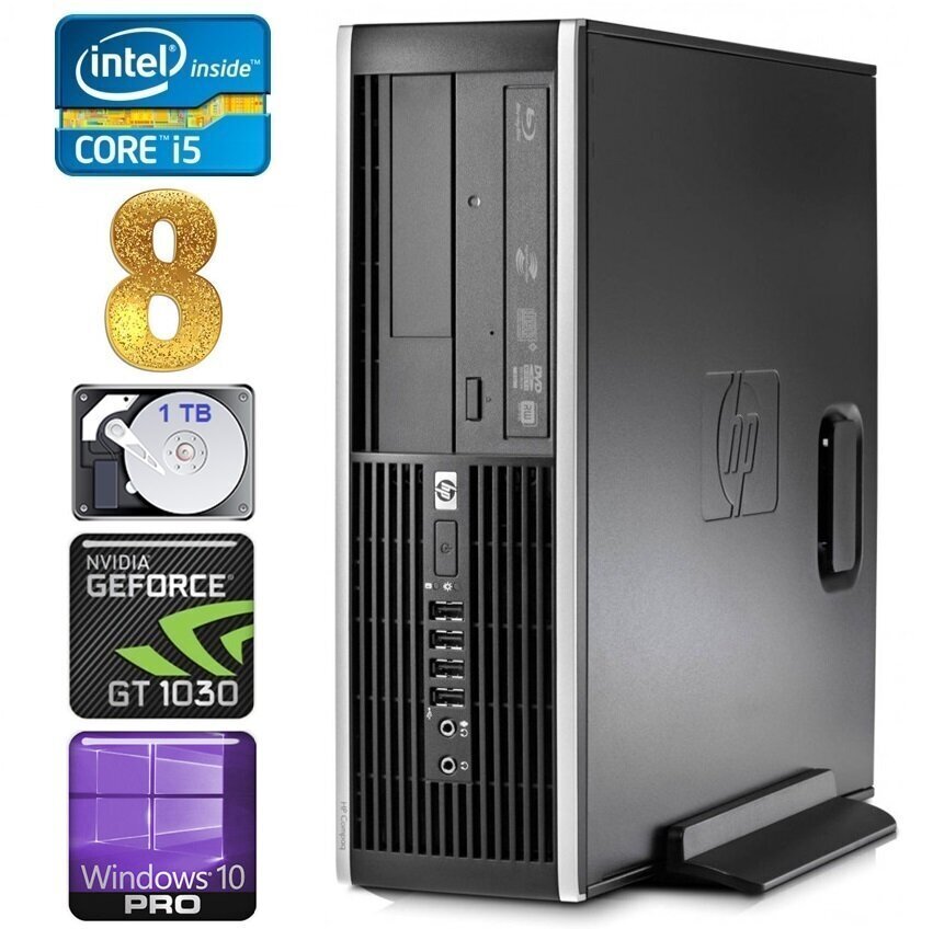 HP 8100 Elite SFF i5-750 8GB 1TB GT1030 2GB DVD WIN10Pro hinta ja tiedot | Pöytätietokoneet | hobbyhall.fi