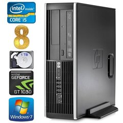 HP 8100 Elite SFF i5-750 8GB 1TB GT1030 2GB DVD WIN7Pro hinta ja tiedot | Pöytätietokoneet | hobbyhall.fi