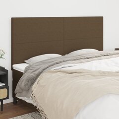 Sängynpääty, 4 kpl, tummanruskea, 90x5x78/88cm, kangas hinta ja tiedot | Sängyt | hobbyhall.fi