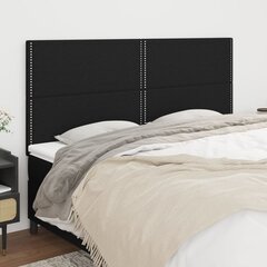 Sängynpääty, 4 kpl musta väri, 90x5x78/88cm, kangas hinta ja tiedot | Sängyt | hobbyhall.fi