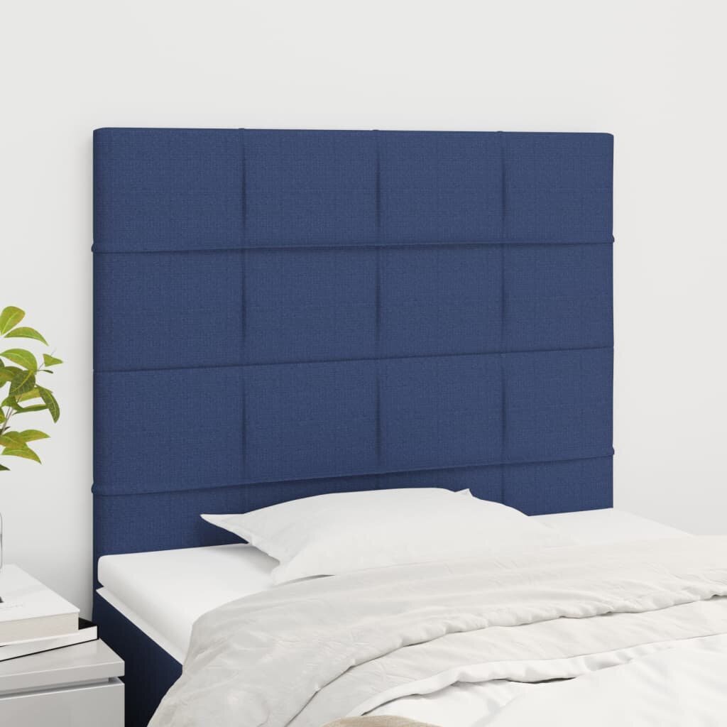 Sängynpääty, 2 kpl, sininen, 100x5x78/88cm, kangas hinta ja tiedot | Sängyt | hobbyhall.fi
