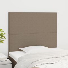 Sängynpääty, 2 kpl, taupe, 80x5x78/88cm, kangas hinta ja tiedot | Sängyt | hobbyhall.fi