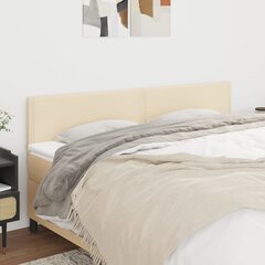 Sängynpääty, 2 kpl, kermanvärinen, 80x5x78/88cm, kangas hinta ja tiedot | Sängyt | hobbyhall.fi
