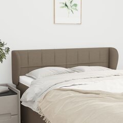 Sängynpääty korvilla, taupe väri, 147x23x78/88cm, kangas hinta ja tiedot | Sängyt | hobbyhall.fi