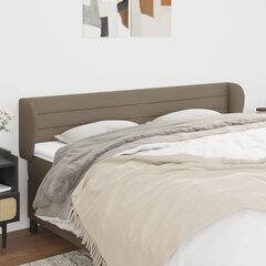 Sängynpääty korvilla, taupe väri, 163x23x78/88 cm, kangas hinta ja tiedot | Sängyt | hobbyhall.fi