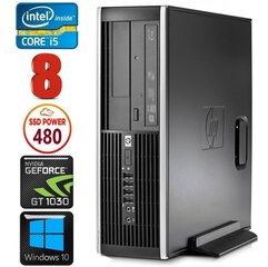 HP 8100 Elite SFF i5-750 8GB 480SSD GT1030 2GB DVD WIN10 hinta ja tiedot | Pöytätietokoneet | hobbyhall.fi