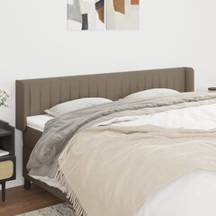 Sängynpääty korvilla, taupe väri, 163x16x78/88 cm, kangas hinta ja tiedot | Sängyt | hobbyhall.fi