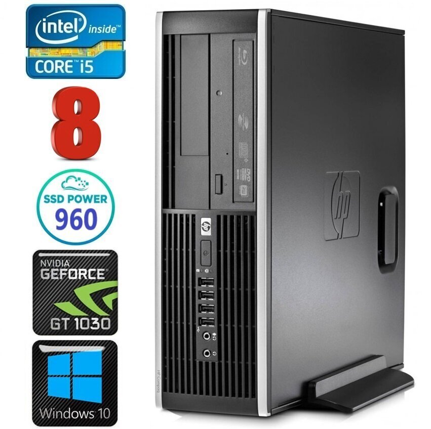 HP 8100 Elite SFF i5-750 8GB 960SSD GT1030 2GB DVD WIN10 hinta ja tiedot | Pöytätietokoneet | hobbyhall.fi