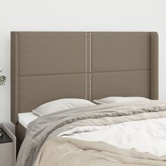 Sängynpääty korvilla, taupe, 147x16x118/128cm, kangas hinta ja tiedot | Sängyt | hobbyhall.fi