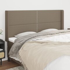 Sängynpääty korvilla, taupe, 163x16x118/128cm, kangas hinta ja tiedot | Sängyt | hobbyhall.fi