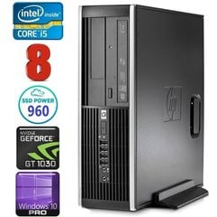 HP 8100 Elite SFF i5-750 8GB 960SSD GT1030 2GB DVD WIN10Pro hinta ja tiedot | Pöytätietokoneet | hobbyhall.fi