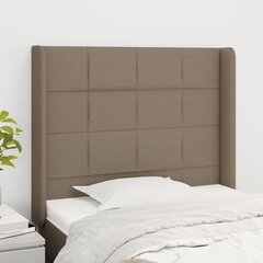 Sängynpääty korvilla, taupe, 83x16x118/128cm, kangas hinta ja tiedot | Sängyt | hobbyhall.fi