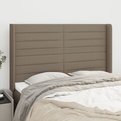 Sängynpääty korvilla, taupe, 147x16x118/128cm, kangas hinta ja tiedot | Sängyt | hobbyhall.fi