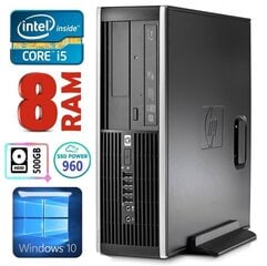 HP 8100 Elite SFF i5-750 8GB 960SSD + 500GB NVS295 DVD WIN10 hinta ja tiedot | Pöytätietokoneet | hobbyhall.fi