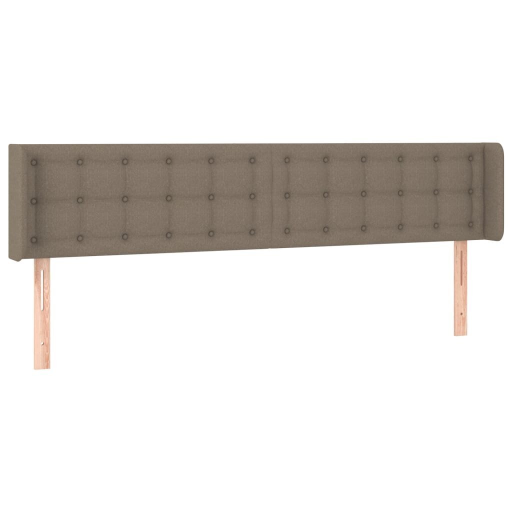 Sängynpääty korvilla, taupe väri, 183x16x78/88cm, kangas hinta ja tiedot | Sängyt | hobbyhall.fi