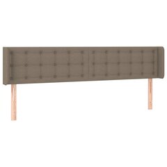 Sängynpääty korvilla, taupe väri, 203x16x78/88cm, kangas hinta ja tiedot | Sängyt | hobbyhall.fi