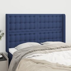Sängynpääty korvilla, sininen, 147x16x118/128cm, kangas hinta ja tiedot | Sängyt | hobbyhall.fi