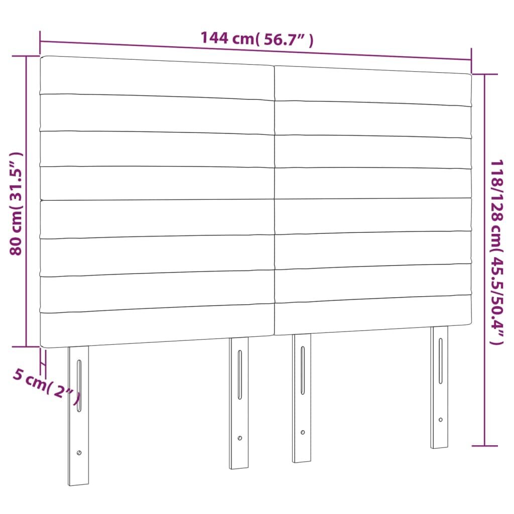 Sängynpääty, 4 kpl pinkki väri, 72x5x78/88cm, sametti hinta ja tiedot | Sängyt | hobbyhall.fi