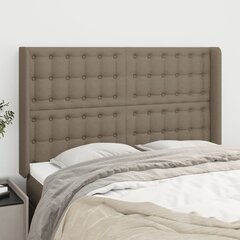 Sängynpääty korvilla, taupe, 147x16x118/128cm, kangas hinta ja tiedot | Sängyt | hobbyhall.fi