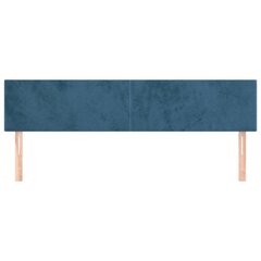 Sängynpääty, 2 kpl, tummansininen, 100x5x78/88cm, sametti hinta ja tiedot | Sängyt | hobbyhall.fi