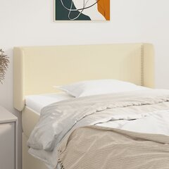 Sängynpääty korvilla, kerma, 83x16x78/88cm, keinonahkaa hinta ja tiedot | Sängyt | hobbyhall.fi