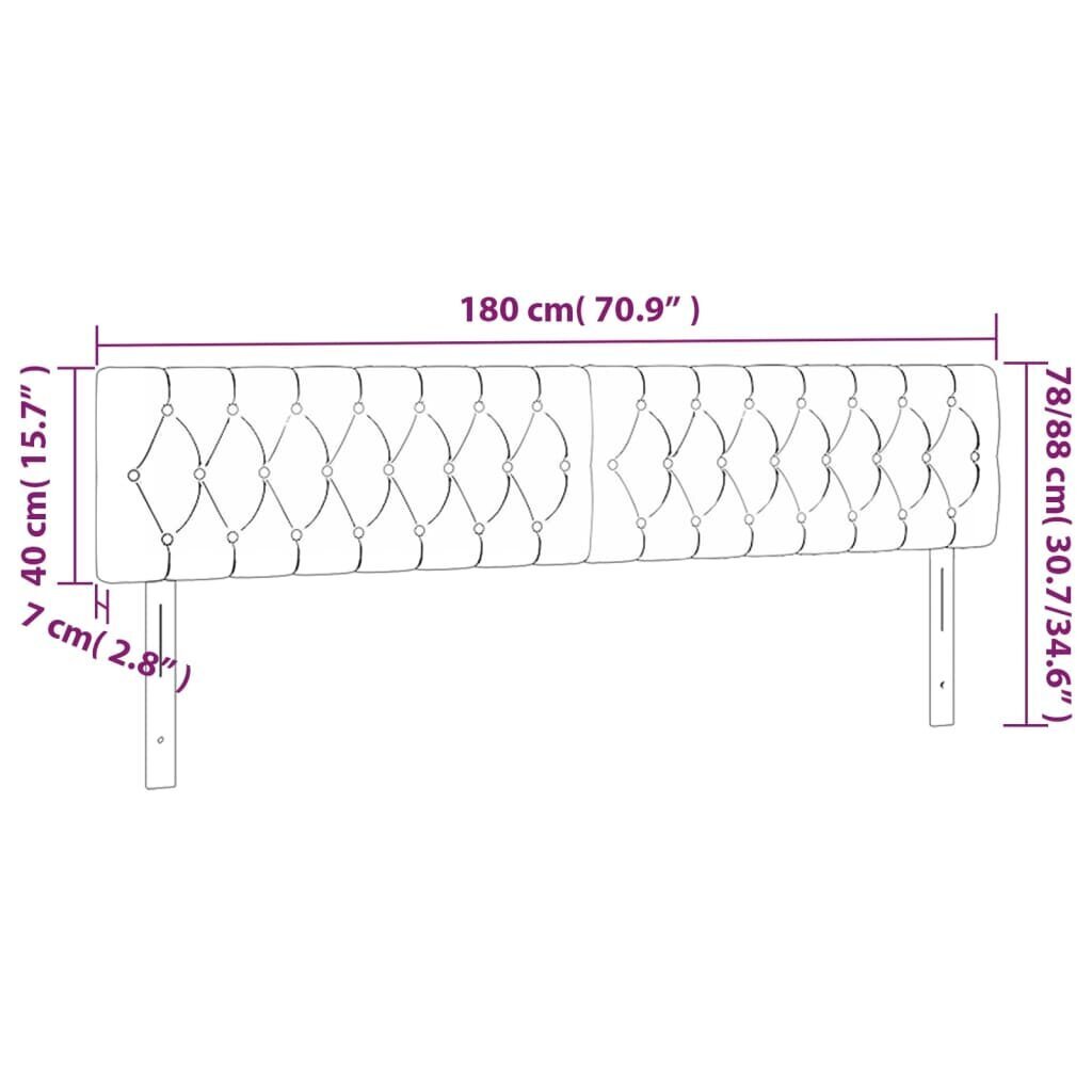 Sängynpääty, 2 kpl, sininen, 90x7x78/88cm, kangas hinta ja tiedot | Sängyt | hobbyhall.fi