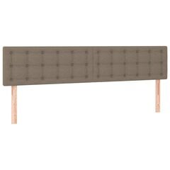 Sängynpääty, 2 kpl, taupe, 80x5x78/88cm, kangas hinta ja tiedot | Sängyt | hobbyhall.fi