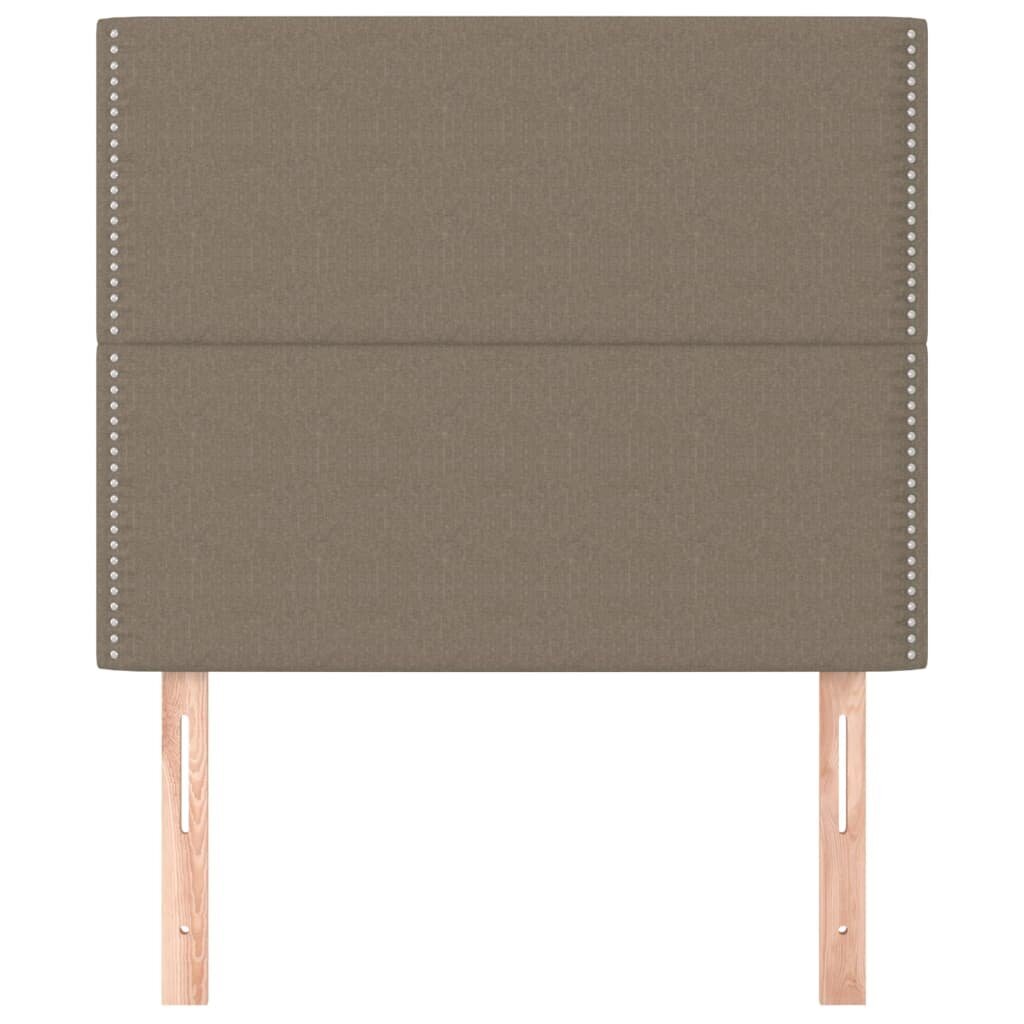 Sängynpääty, 2 kpl, taupe, 80x5x78/88cm, kangas hinta ja tiedot | Sängyt | hobbyhall.fi