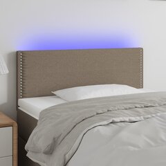 Sängynpääty LED-valolla, kangas, 80x5x78/88cm, taupe väri hinta ja tiedot | Sängyt | hobbyhall.fi