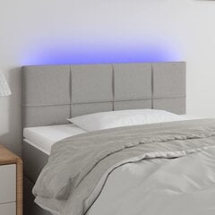 Sängynpääty LED-valolla, vaaleanharmaa, 80x5x78/88cm hinta ja tiedot | Sängyt | hobbyhall.fi