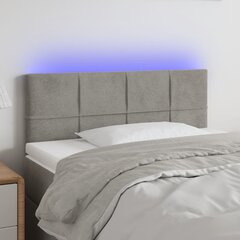 Sängynpääty LED-valolla, vaaleanharmaa, 80x5x78/88cm hinta ja tiedot | Sängyt | hobbyhall.fi