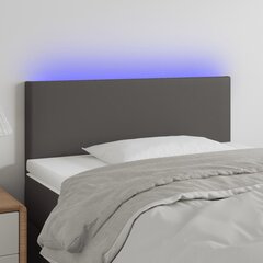 Sängynpääty LED-valolla, harmaa, 80x5x78/88cm hinta ja tiedot | Sängyt | hobbyhall.fi