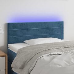 Sängynpääty LED-valolla, tummansininen, 80x5x78/88cm hinta ja tiedot | Sängyt | hobbyhall.fi