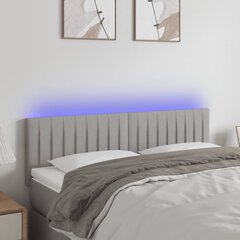 Sängynpääty LED-valolla, vaaleanharmaa, 144x5x78/88cm, kangas hinta ja tiedot | Sängyt | hobbyhall.fi