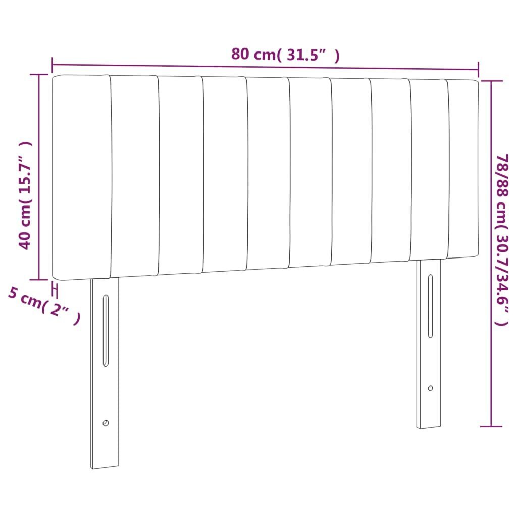 Sängynpääty vidaXL, 80x5x78/88cm, vihreä hinta ja tiedot | Sängyt | hobbyhall.fi