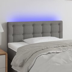 Sängynpääty LED-valolla, tummanharmaa, 80x5x78/88cm hinta ja tiedot | Sängyt | hobbyhall.fi