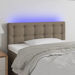 Sängynpääty LED-valolla, kangas, 80x5x78/88cm, taupe väri hinta ja tiedot | Sängyt | hobbyhall.fi