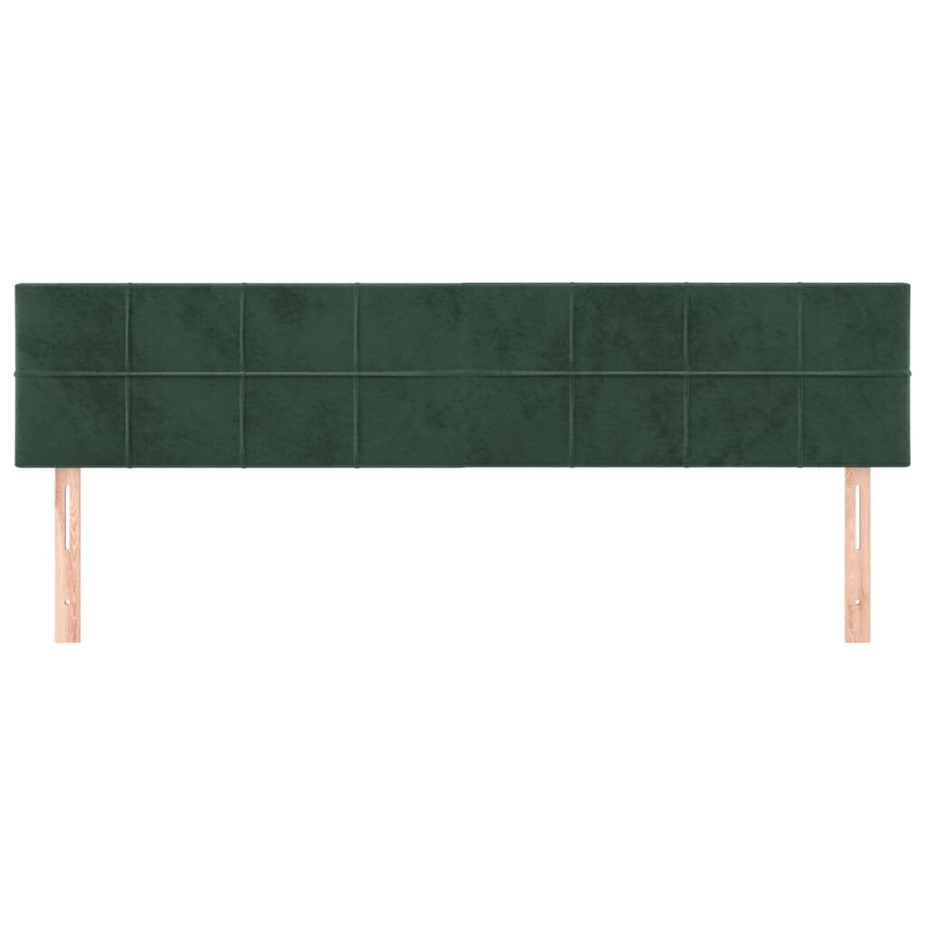 Sängynpääty vidaXL, Velvet, 2 kpl, 100x5x78/88cm, tummanvihreä hinta ja tiedot | Sängyt | hobbyhall.fi