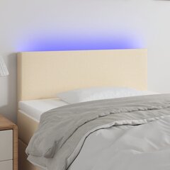 Sängynpääty LED-valolla, kerma, 90x5x78/88cm hinta ja tiedot | Sängyt | hobbyhall.fi