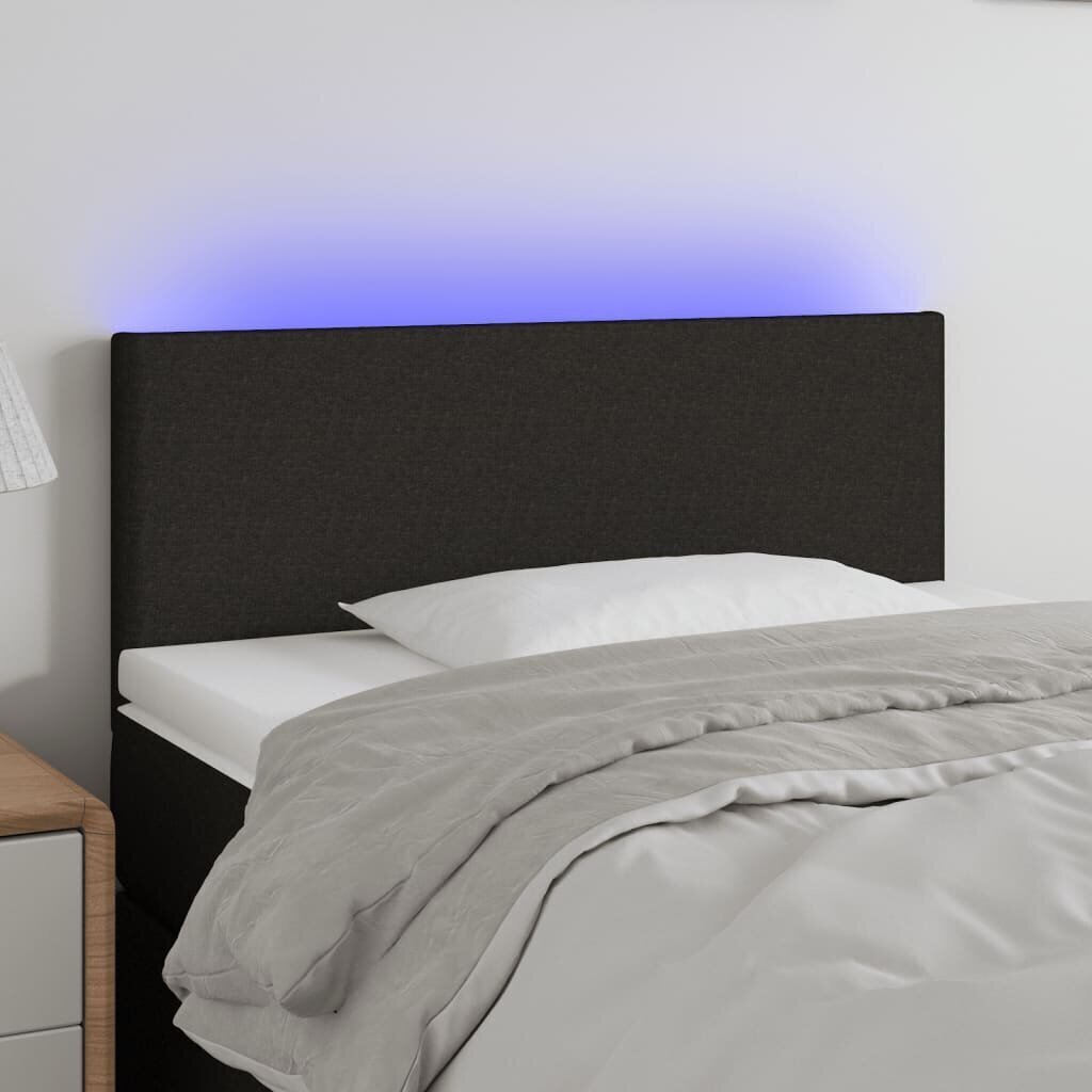 Sängynpääty LED-valolla, musta, 100x5x78/88cm hinta ja tiedot | Sängyt | hobbyhall.fi