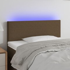 Sängynpääty LED-valolla, tummanruskea, 100x5x78/88cm hinta ja tiedot | Sängyt | hobbyhall.fi