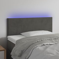 Sängynpääty LED-valolla, tummanharmaa, 90x5x78/88cm hinta ja tiedot | Sängyt | hobbyhall.fi