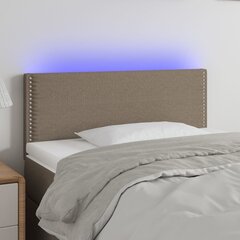 Sängynpääty LED-valolla, kangas, 90x5x78/88cm, taupe väri hinta ja tiedot | Sängyt | hobbyhall.fi