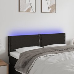 Sängynpääty LED-valolla, musta, 144x5x78/88cm hinta ja tiedot | Sängyt | hobbyhall.fi