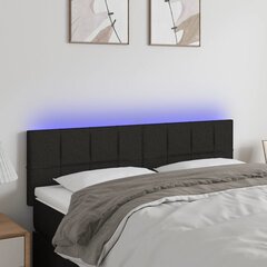 Sängynpääty LED-valolla, musta, 144x5x78/88cm hinta ja tiedot | Sängyt | hobbyhall.fi