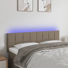 Sängynpääty LED-valolla, kangas, 144x5x78/88cm, taupe väri hinta ja tiedot | Sängyt | hobbyhall.fi