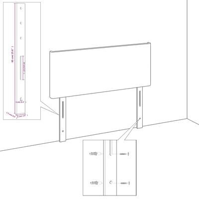 Sängynpääty LED-valolla, tummanruskea, 160x5x78/88cm, kangas hinta ja tiedot | Sängyt | hobbyhall.fi